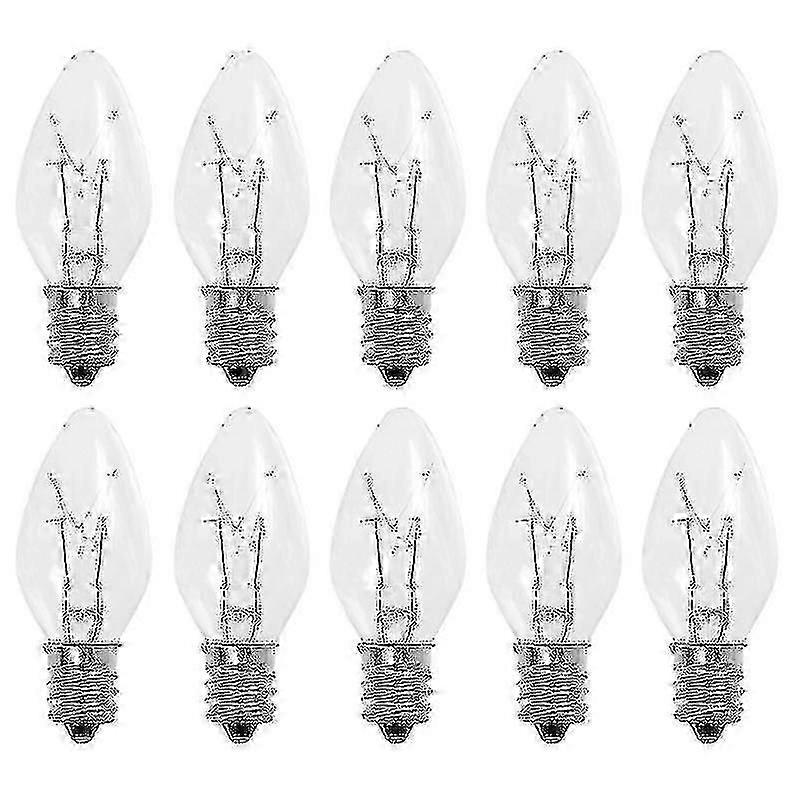 10pcs C7 E12 Replacement Bulbs for Electric Window Candle Lights, Home