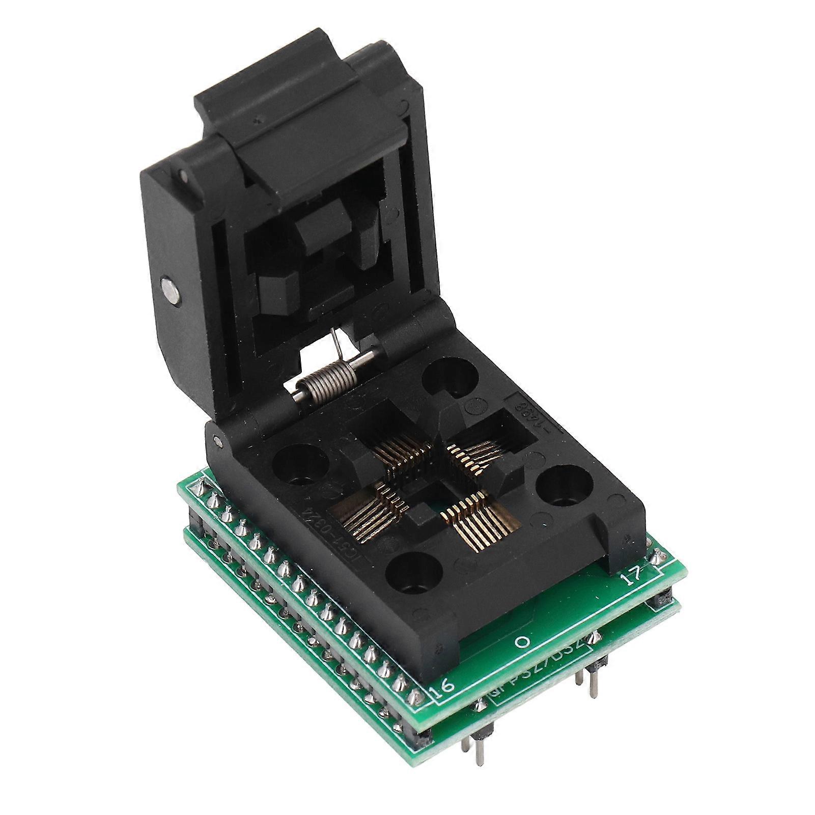 TQFP32 QFP32 to DIP32 Programming Socket PCB 2.54mm Pin Pitch Test Socket for DIY 