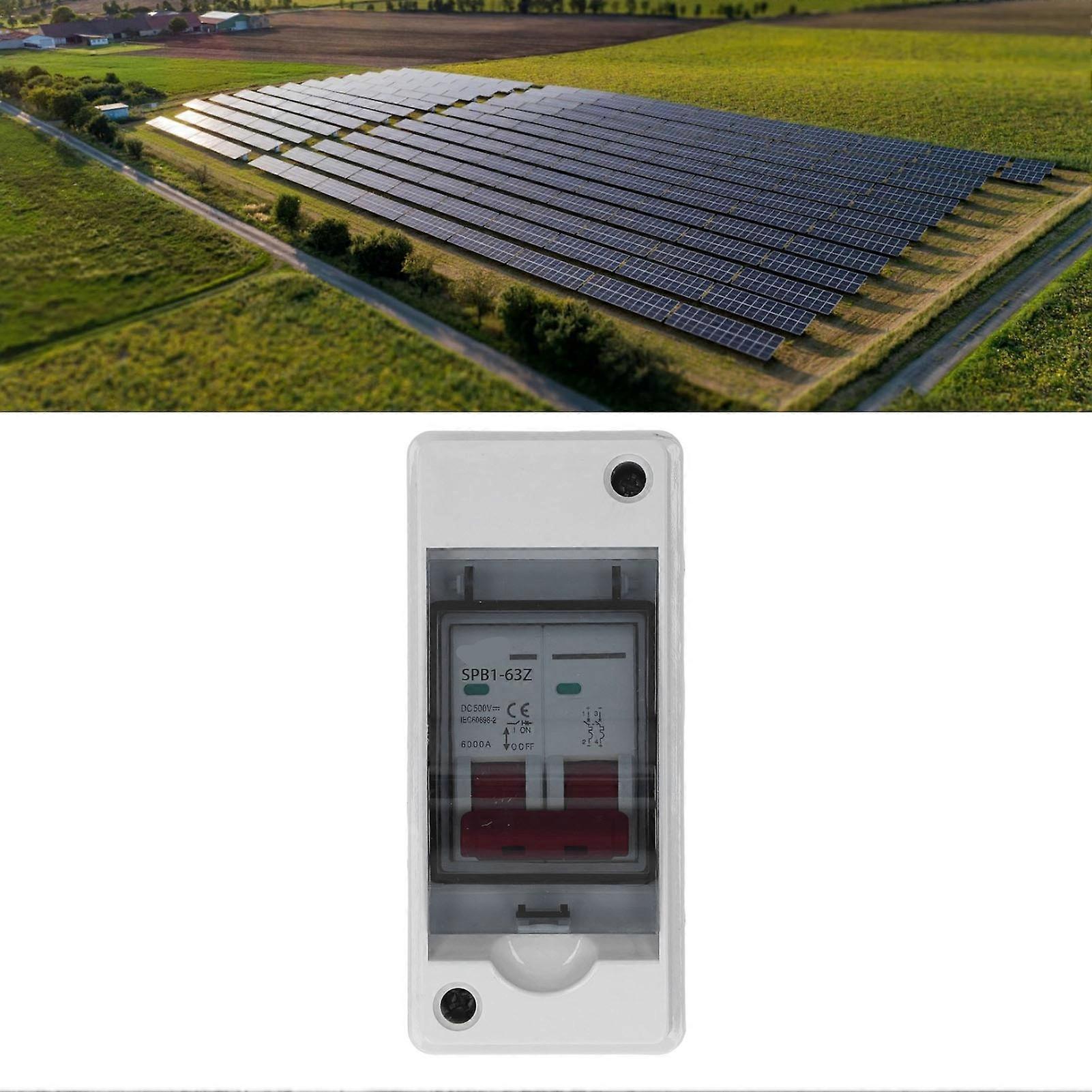 Solar PV Disconnect Switch with IP65 Waterproof Distribution Box Mini Circuit Breaker Combiner Box DC500V 40A 