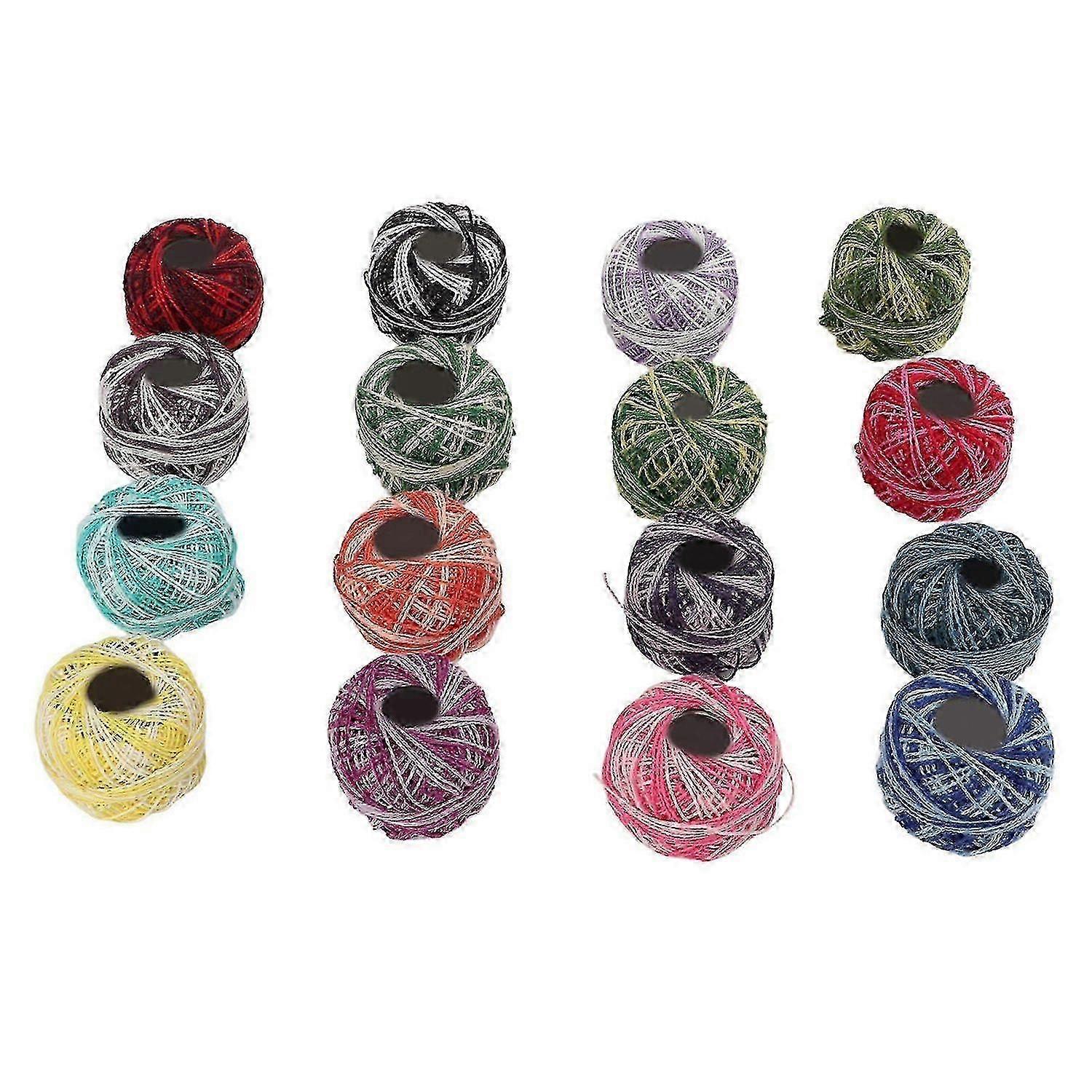 2025 הדגם האחרון חוט תחרה צבעוני בעבודת יד DIY סריגה סרוגה צלב