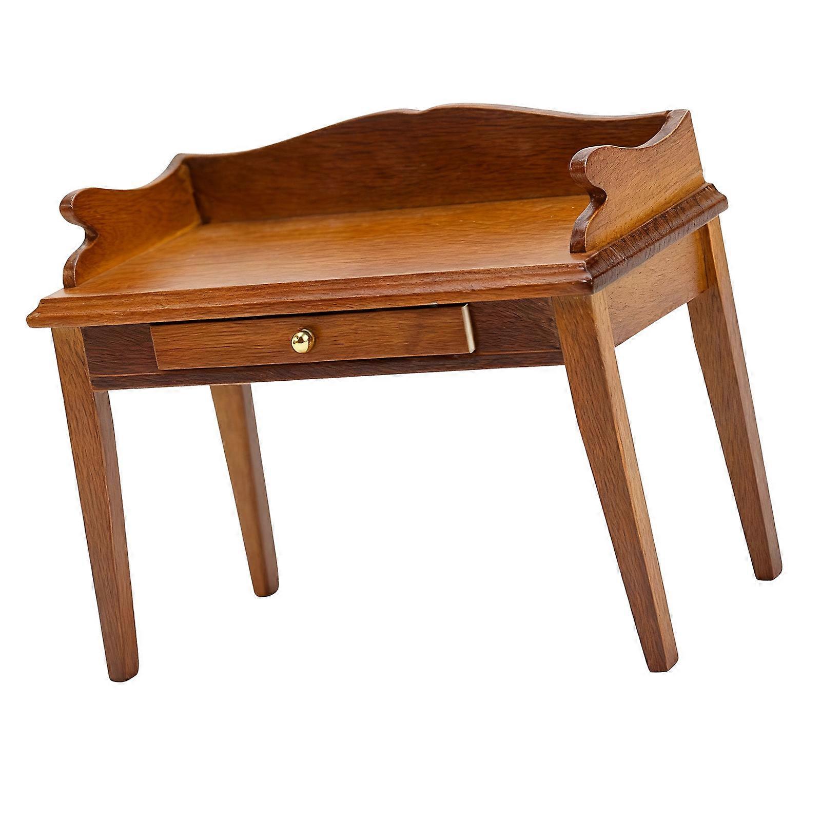 Tiny Study Desk 1/12 Miniature Model Realistic Dollhouses Accessory Creative Scene Building For Adults Multicolor