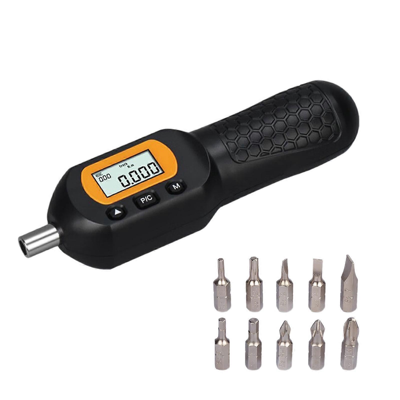 Battery Free Torque Wrench Tool with Digital Readout Ergonomic ABS Grip and 10 Replaceable Driver Heads for Accuracy Assembly Multicolor