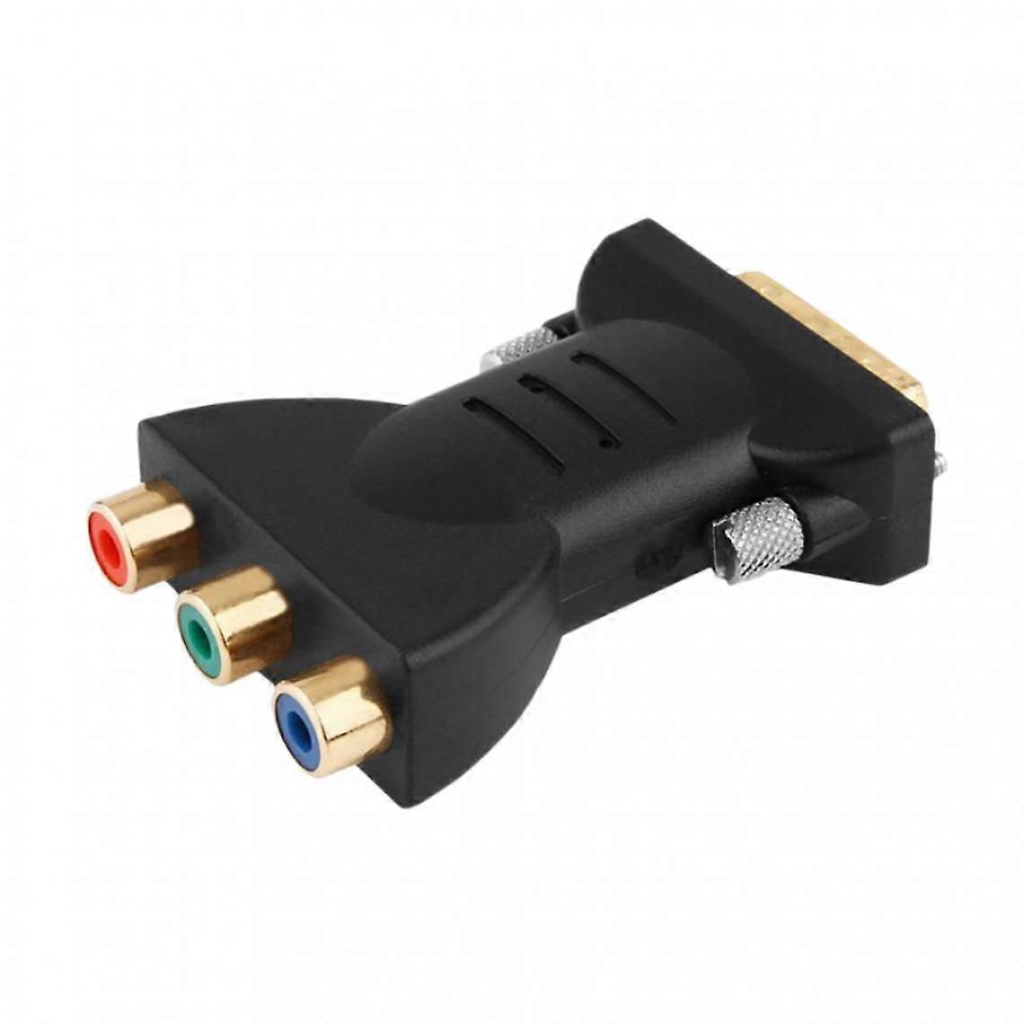 Καλώδιο HDMI μετατροπέα DVI-I 24+5 αρσενικό σε 3 RCA θηλυκό μαύρο