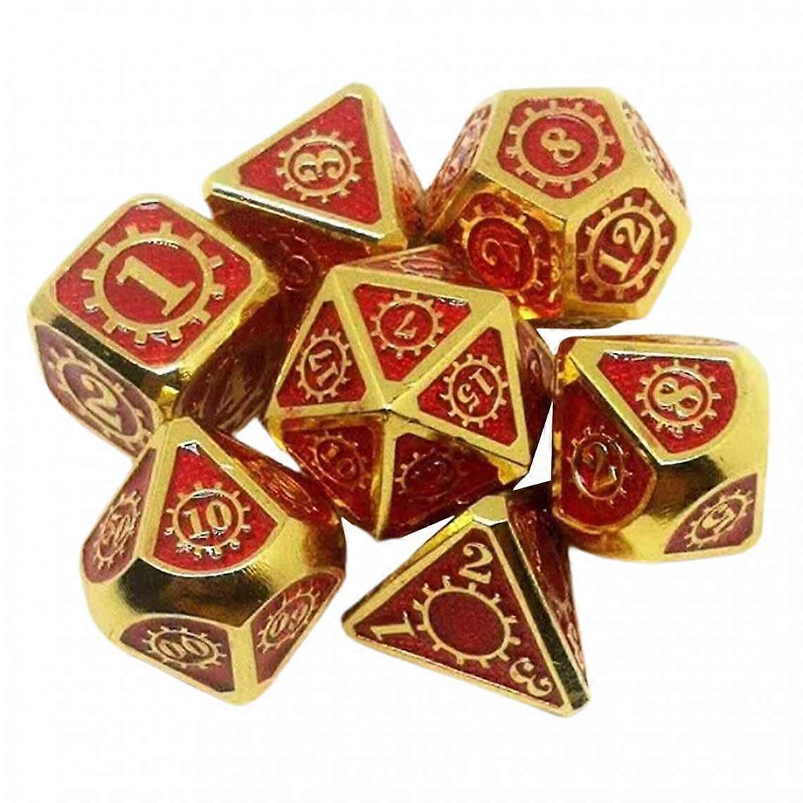 Pieces Polyhedral Metal Dice For D&D Pathfinder RPG Game 16