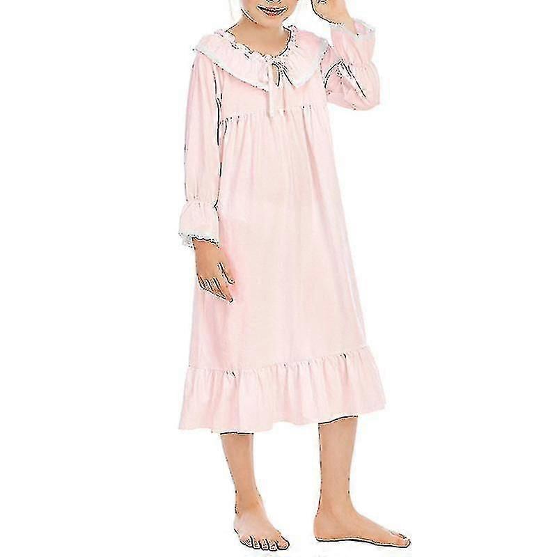 الفتيات قمصان النوم لطيف الدانتيل بيجاما اللباس كم طويل الأميرة ثوب النوم قمصان النوم A