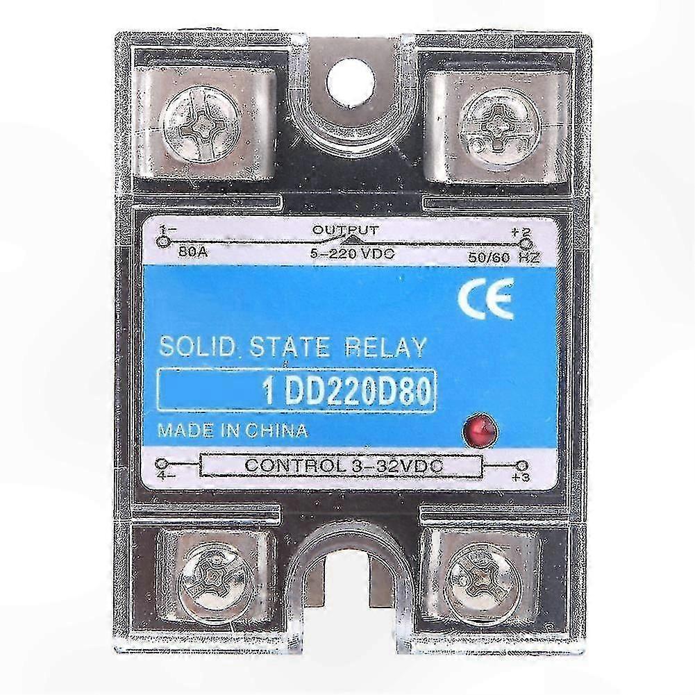 DC to DC Solid State Relay, 80A, 3-32VDC Input, 5-220VDC Output Range