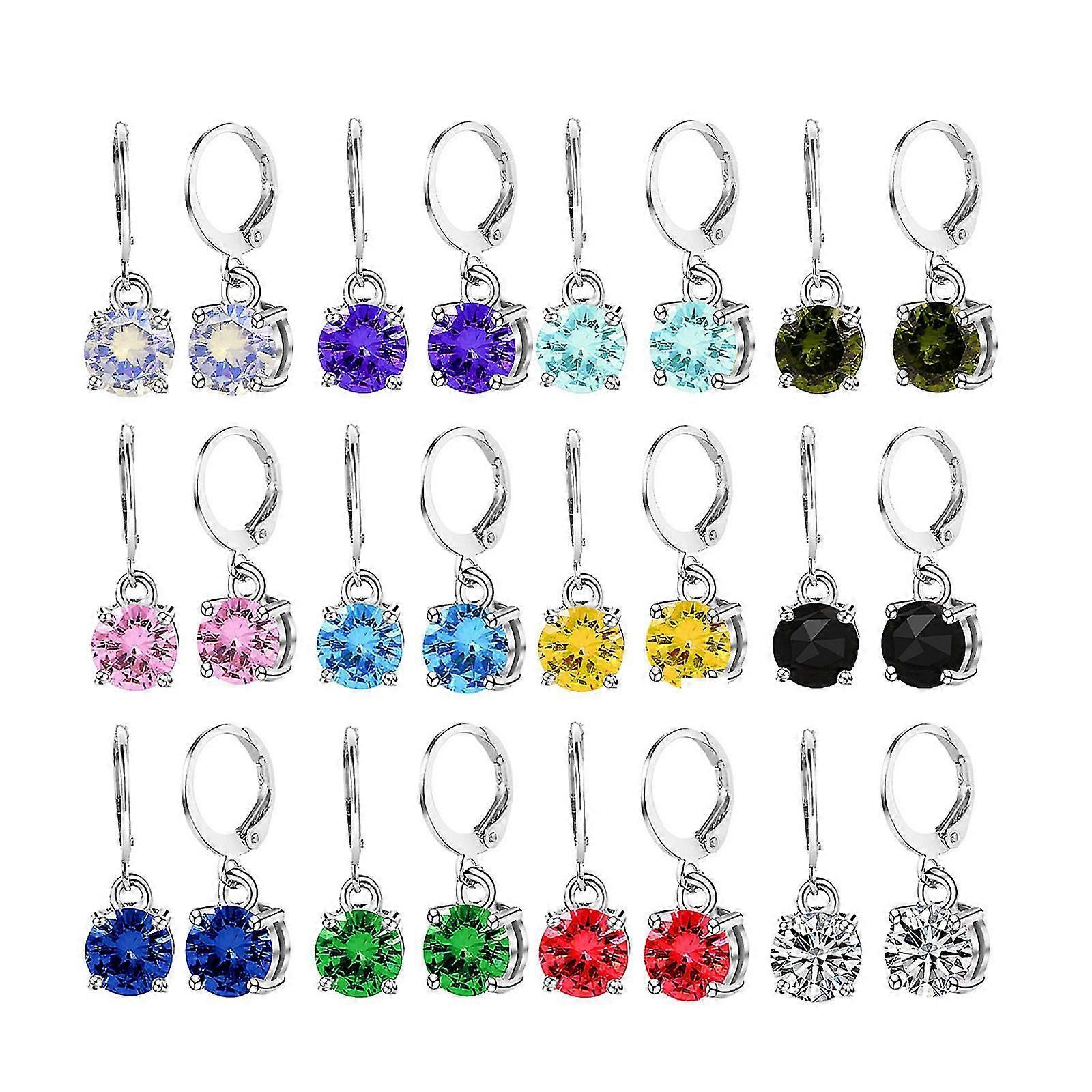 Simple Combination Stud Earrings Set Hypoallergenic Cubic Zirconia Earrings