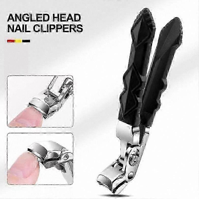Ergonomic Large Angled Head Nail Clippers for Thick Nails