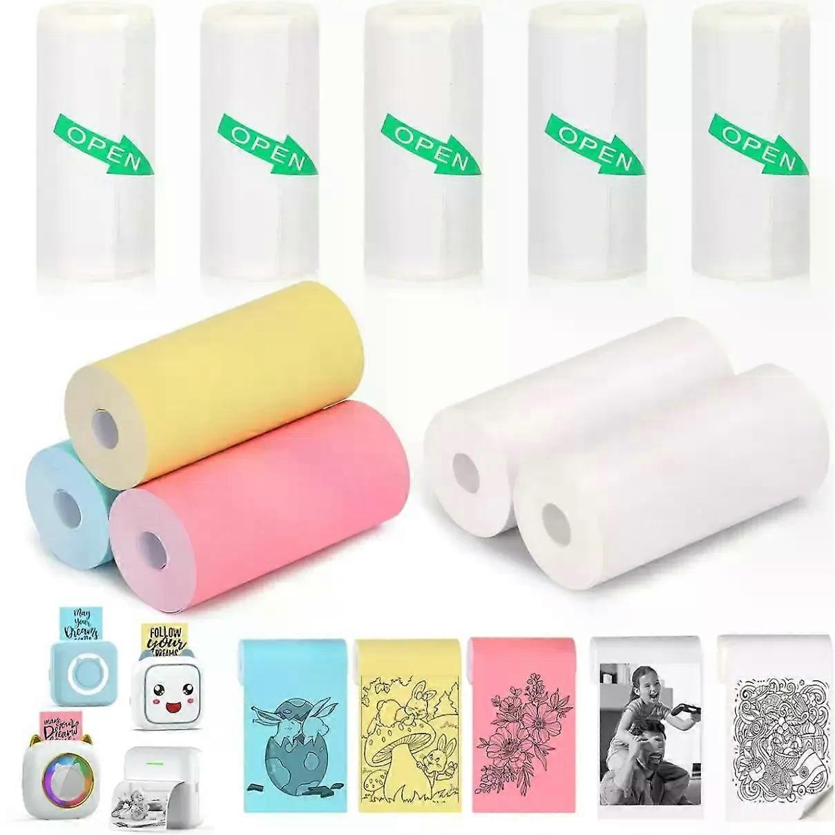 10pcs 57*25mm Self-adhesive Paper Printing Thermal Label Paper for Mini Printers Instant Cameras Pose Machines Supplies