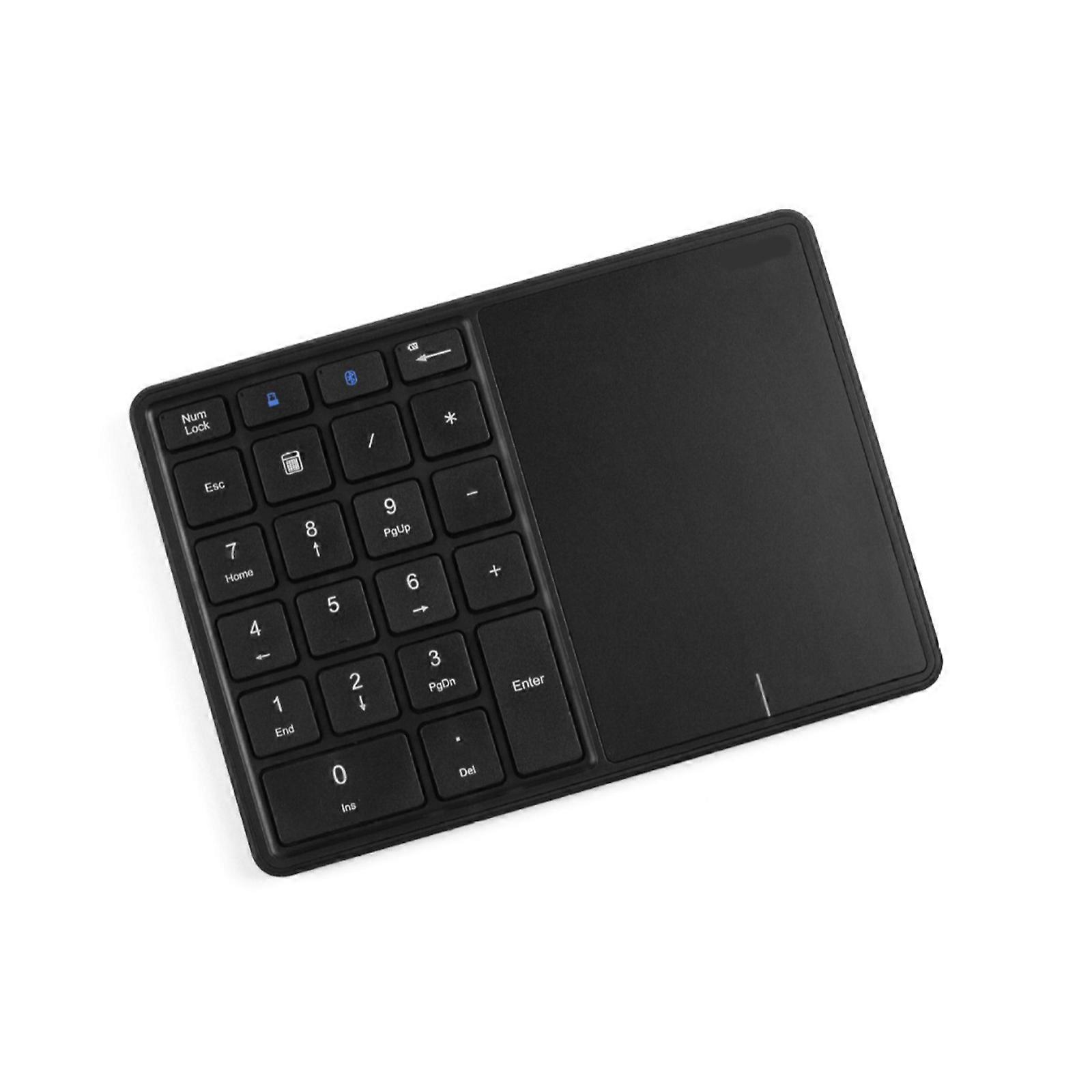 Wireless Numeric Keyboards with Large Touch Panel, Multiple Device Compatibility, for Window Operate Systems Calculator  Black