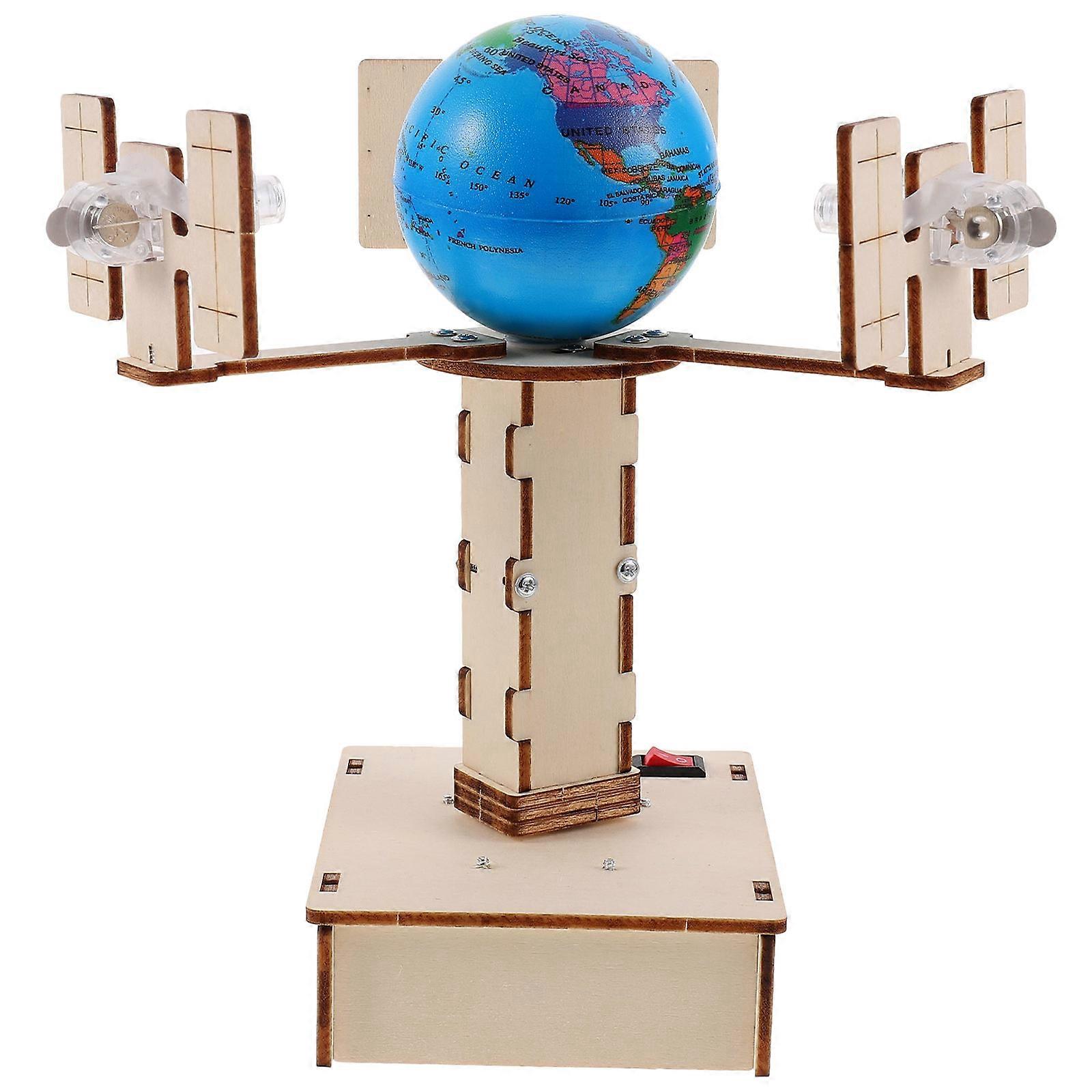 Assorted Color Wood Geosynchronous Satellite Model for Science Learning 1Set