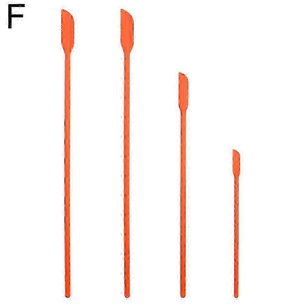 Orange (F) $Silicone 4-piece set Mini small tip scraper Extended cosmetic bottle scraper Jam material spatula creative 2025
