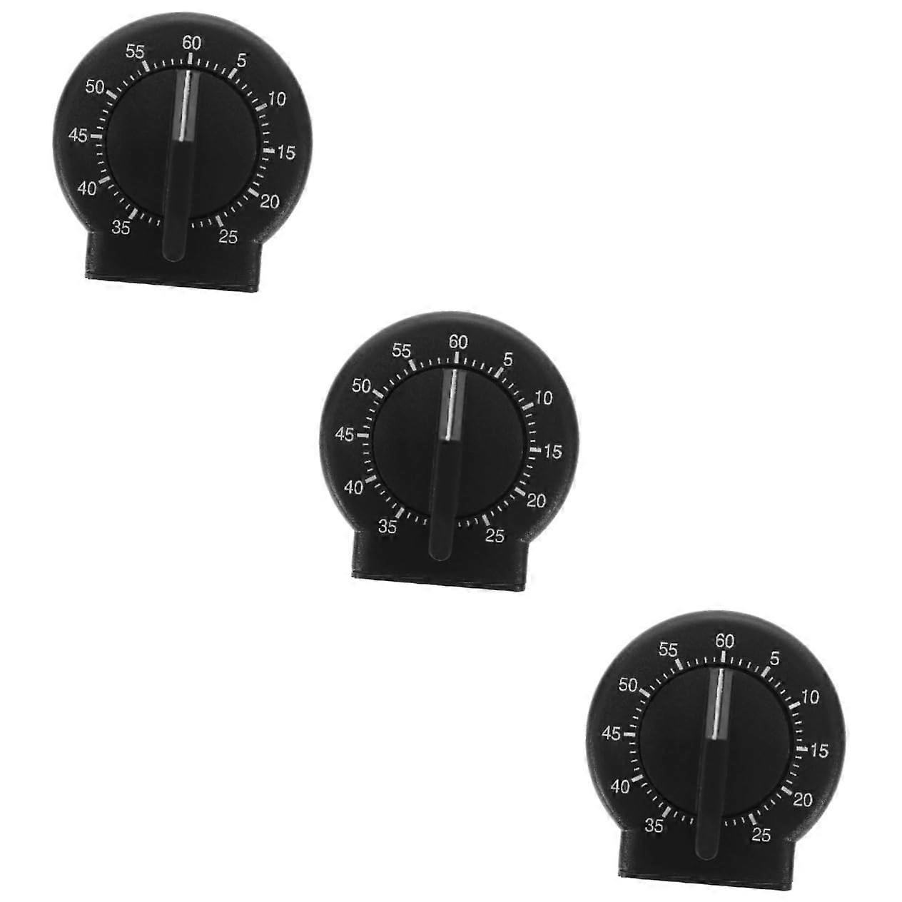 3pcs Mechanical Kitchen Timer Set with Countdown Dial for Baking, Cooking and Home Use