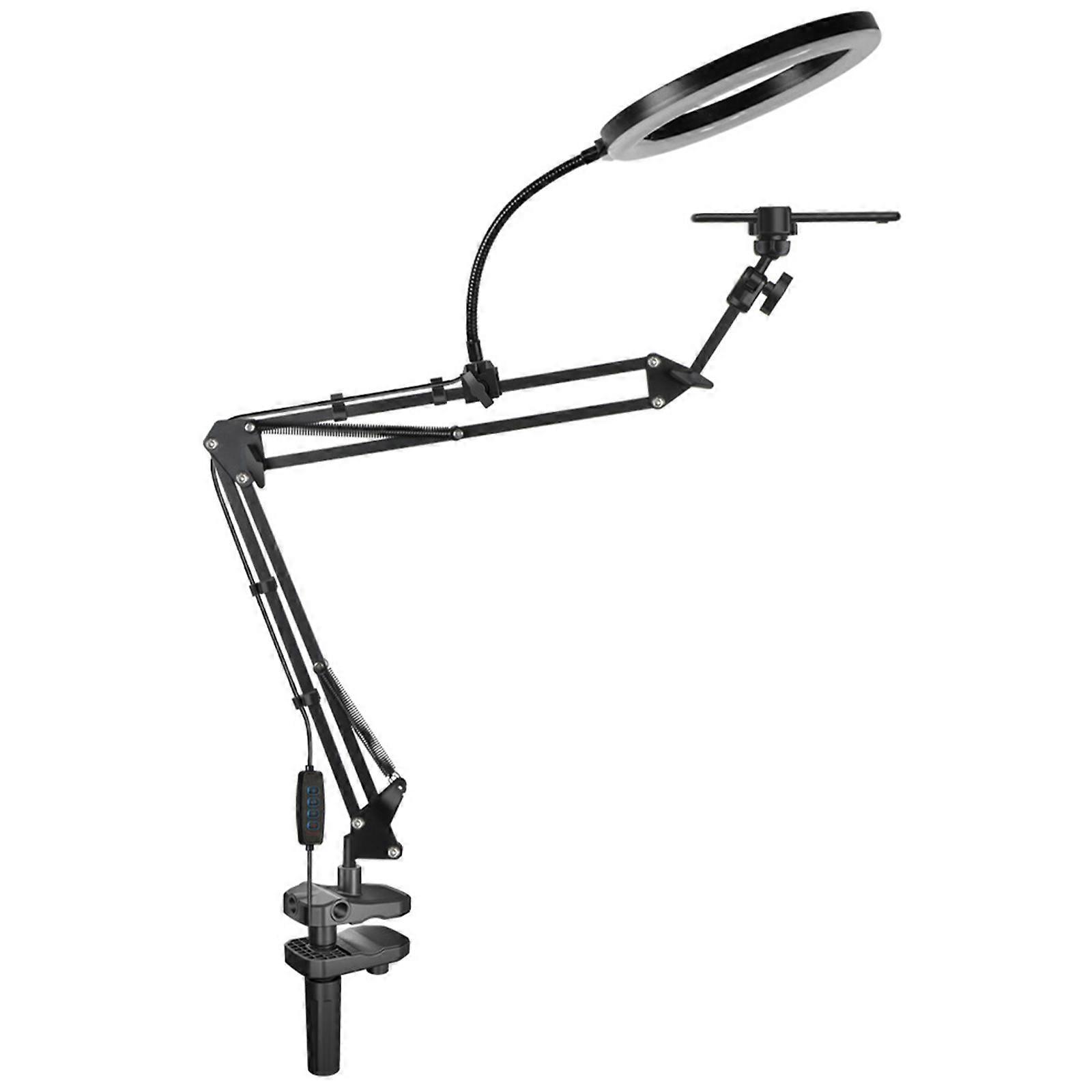 Universals Overhead Camera Mount with Rings Light Fixed Shootings Recording Live Streaming Selfie Stick Easy to Use Multicolor