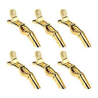 Grampo de cabelo de salão de beleza para cabelos grossos, grampo de cabelo de jacaré para estilizar seccionamento de grampos de estilo de cabelo de plástico para todos os tipos de cabelo prata