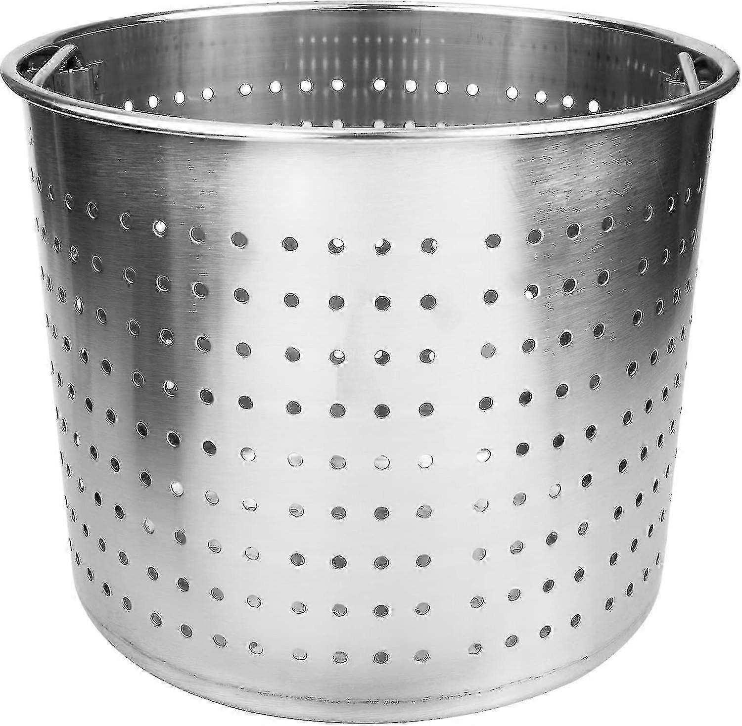 Stor kokegryte for sjømat i rustfritt stål med silkurv og håndtak for languster