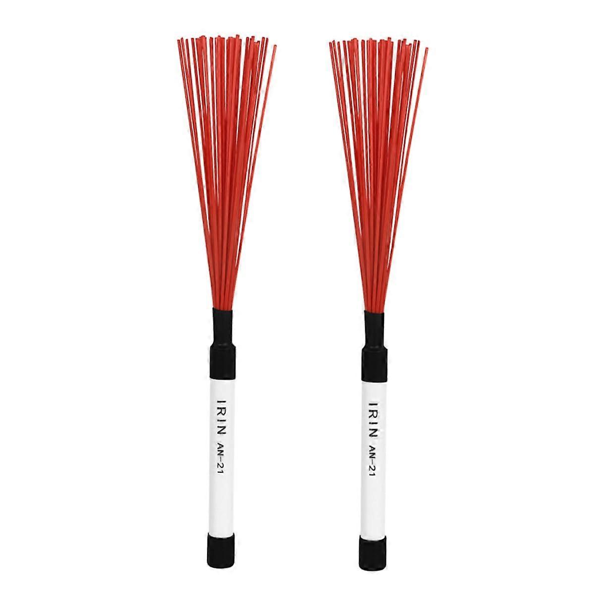 Drum Brushes Nylon with Comfortable Grip for Jazz Percussion and Consistent Sound Quality