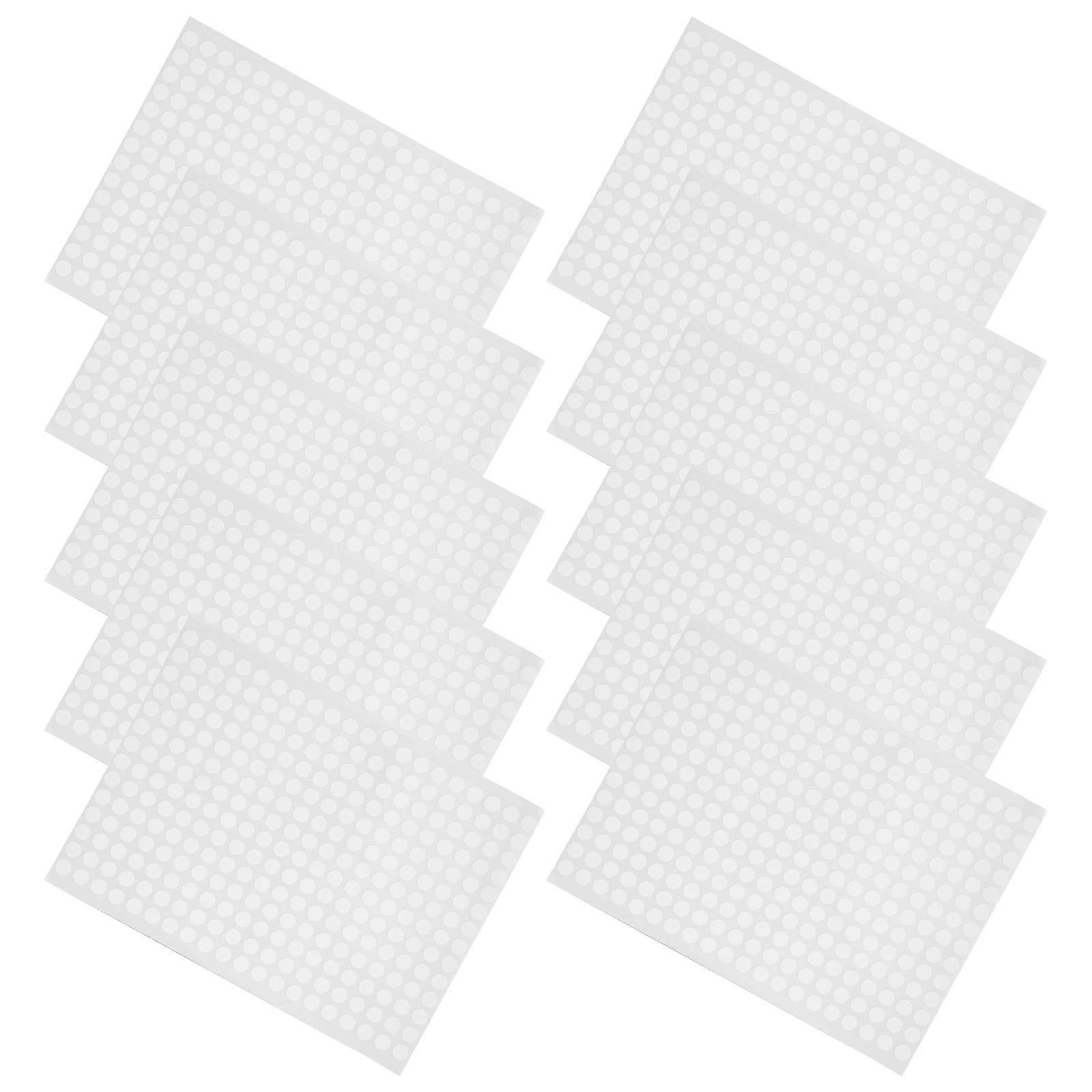 Tiny Dot Stickers Round Decals Storage Management Adults White 8mm Classification 10 Sheets