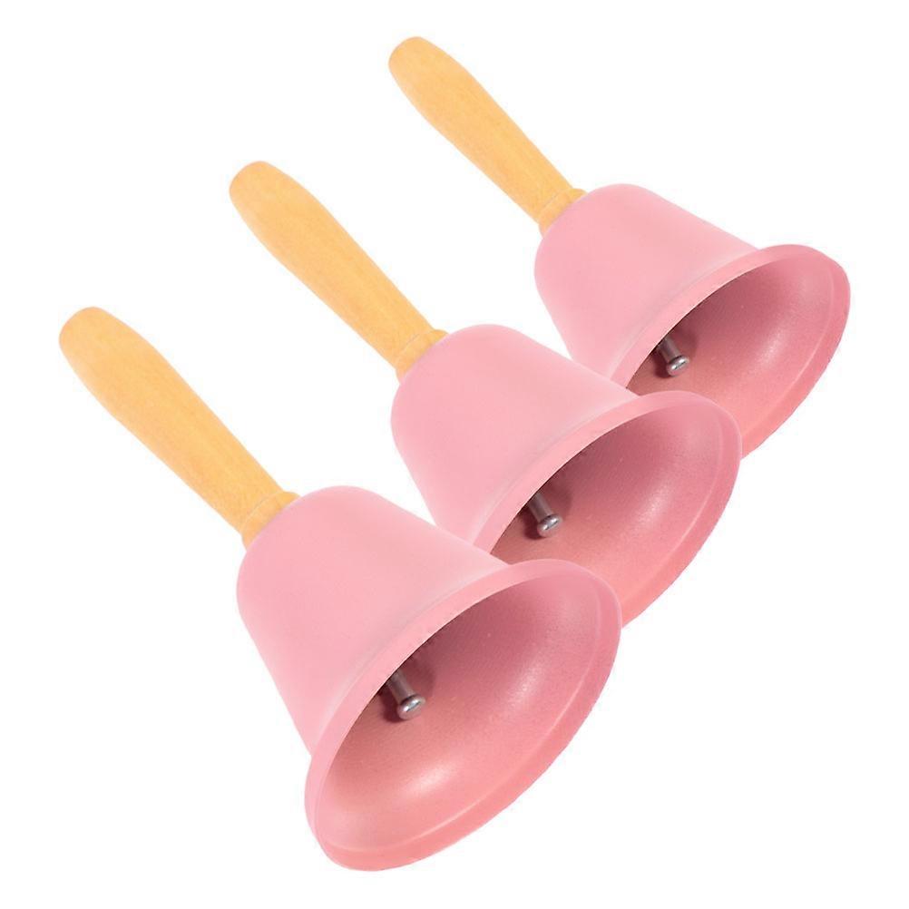 Call Bell Pink For Teachers Butlers Home Use Dinner Bells 3Pcs