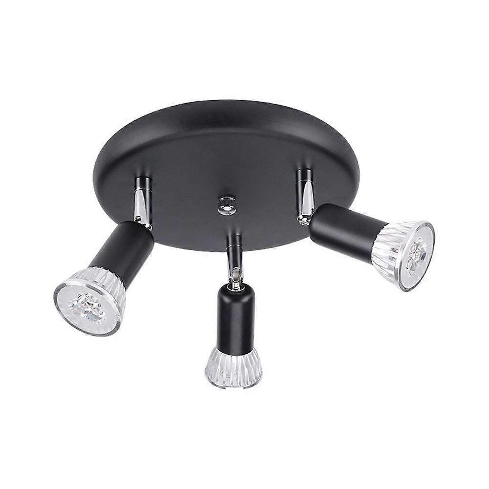 Adjustable 3Light LED Ceiling Spotlight, Modern Chrome GU10 Light Fixture, MultiDirectional