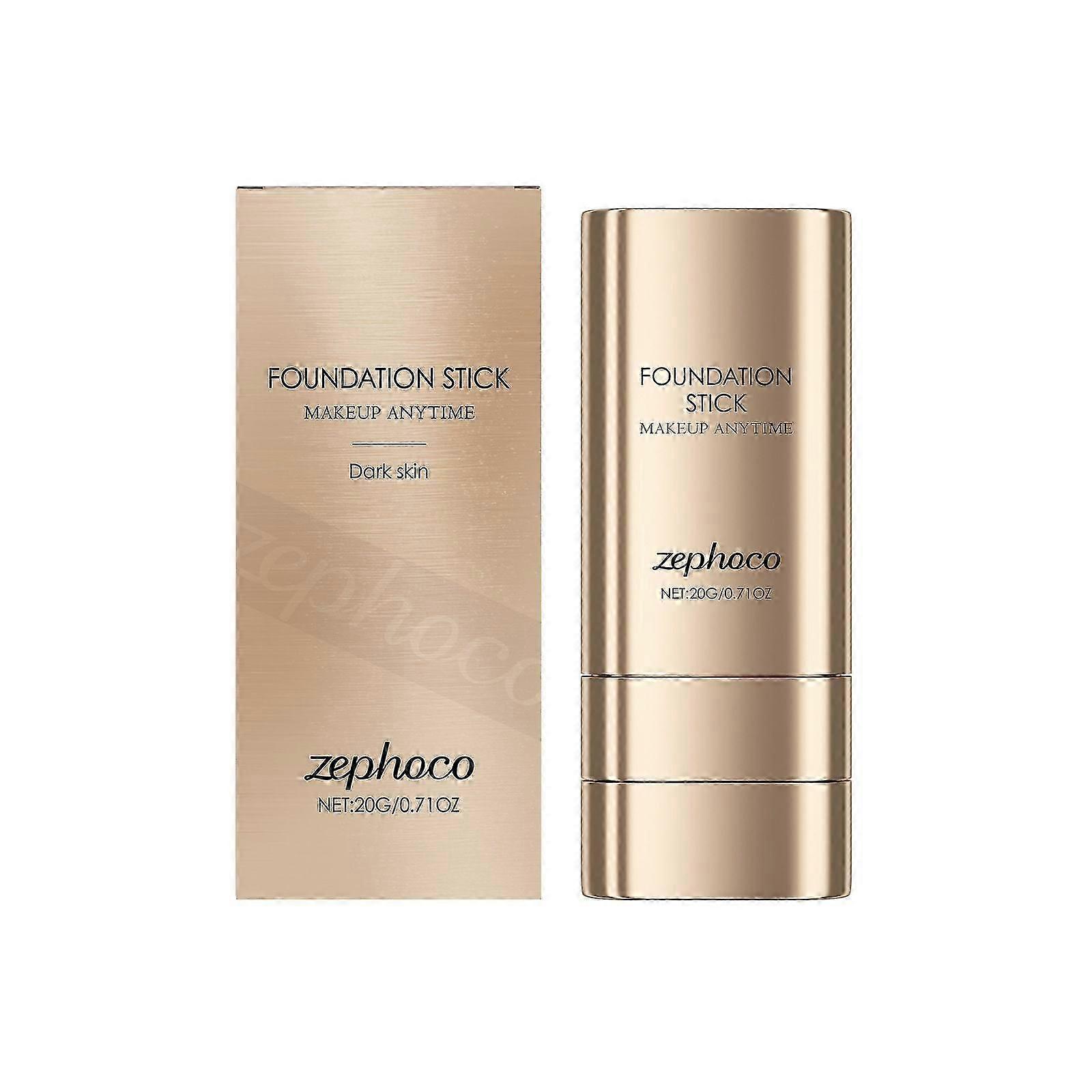 Flawless & Long-Lasting Dual-Ended Foundation Stick, 2-In-1 Contouring Foundation Full Coverage Cream Built-In Sunscreen, Lightweight Brighten Stick f