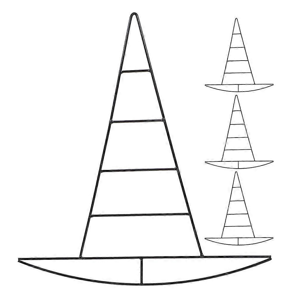 Metal Wreath Frame Witch Hat Shaped Frame for Decoration 4Pcs Set