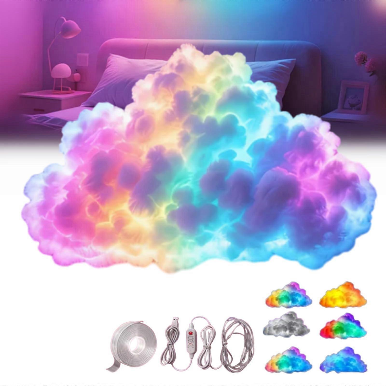 LED Cloud Light with MusicSync Modes for Bedroom and Gaming Room Ceiling Decor 78.7in