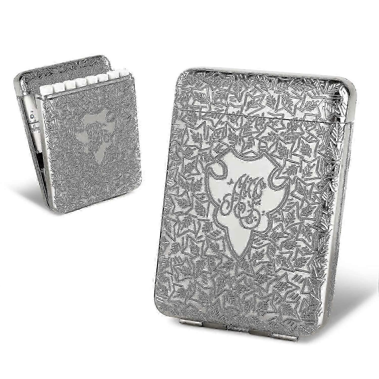 Metal Cigarette Case for 84mm King Size (Silver)a