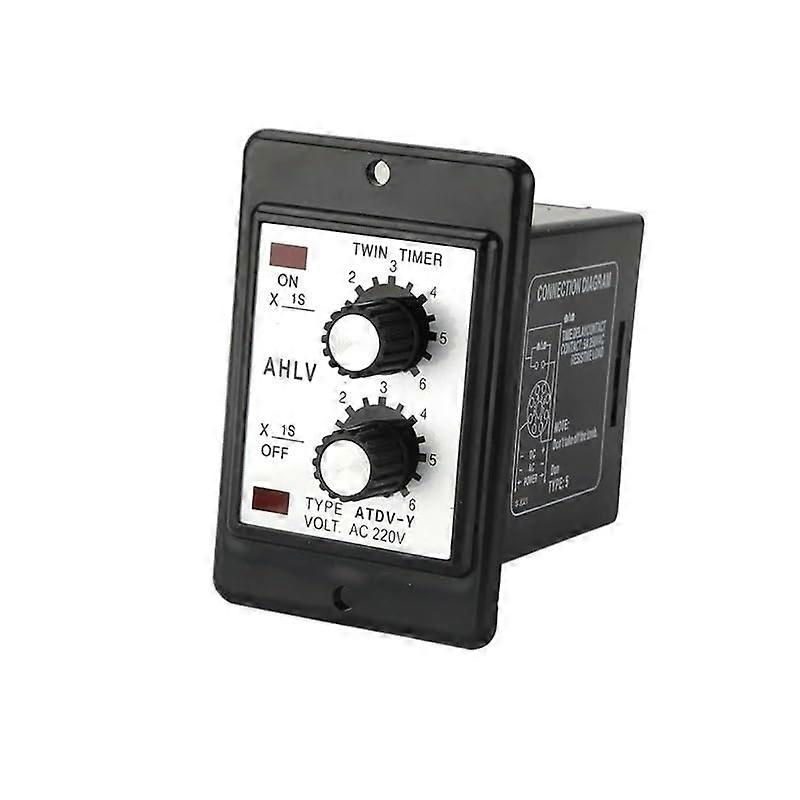 AC Time Relay Dual Time Cycle Timer 220V Adjustable Repeat ON Off with Socket Base for Precise Control