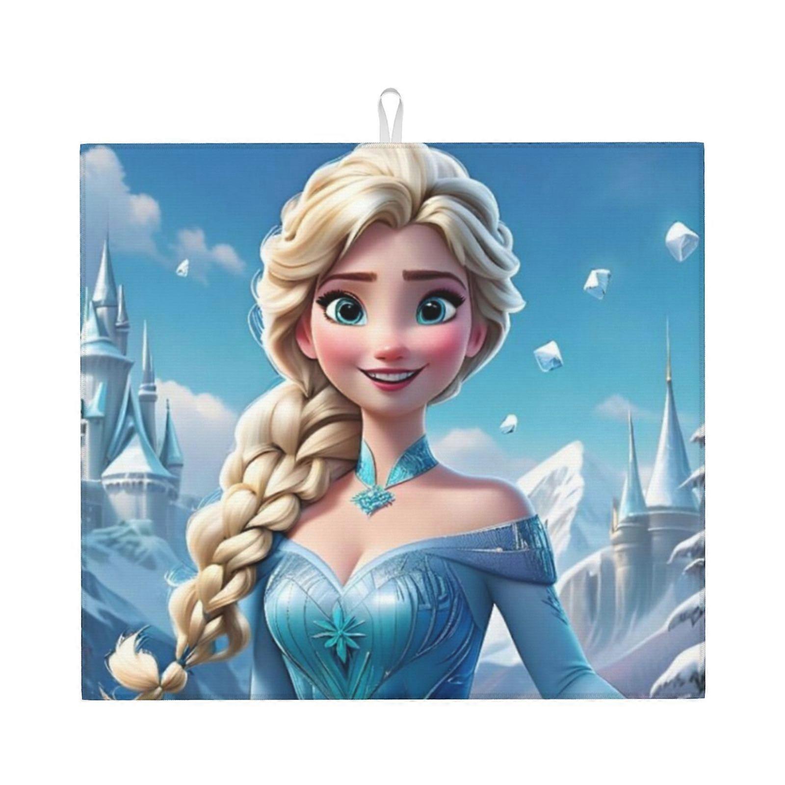 Frozen Dish Drying Mat For Kitchen Counter, Microfiber Dish Mat, Fast Absorbent Draining Pad