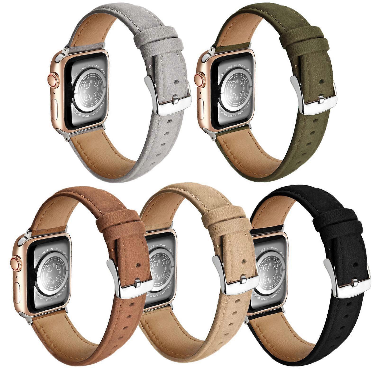 Double-Sided Suede Leather Watch Band