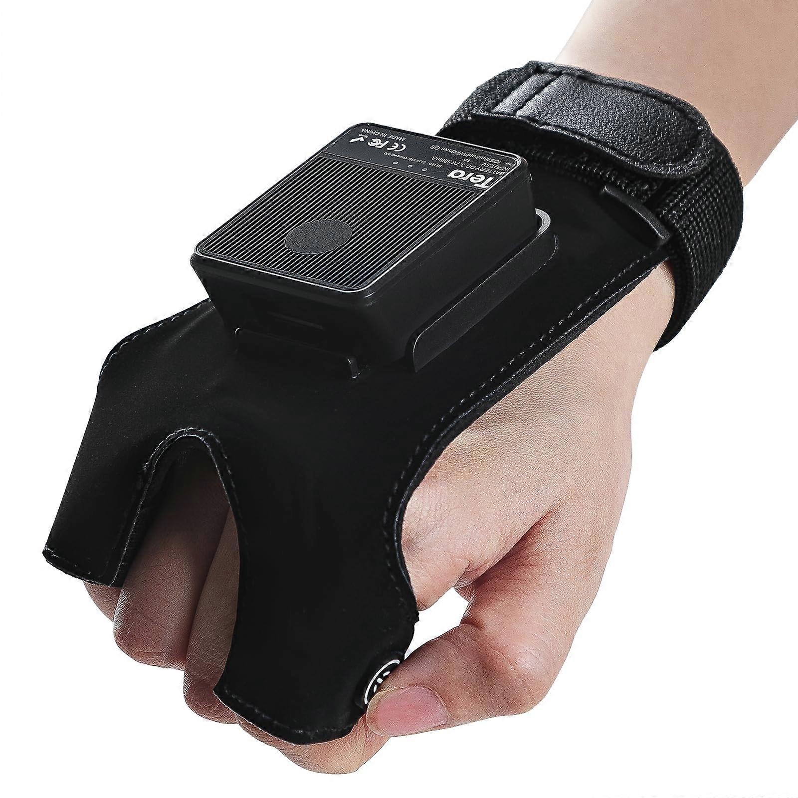 Wearable Glove Barcode Scanner with Bluetooth 2D QR Reader, Ergonomic Design, Long Battery Life