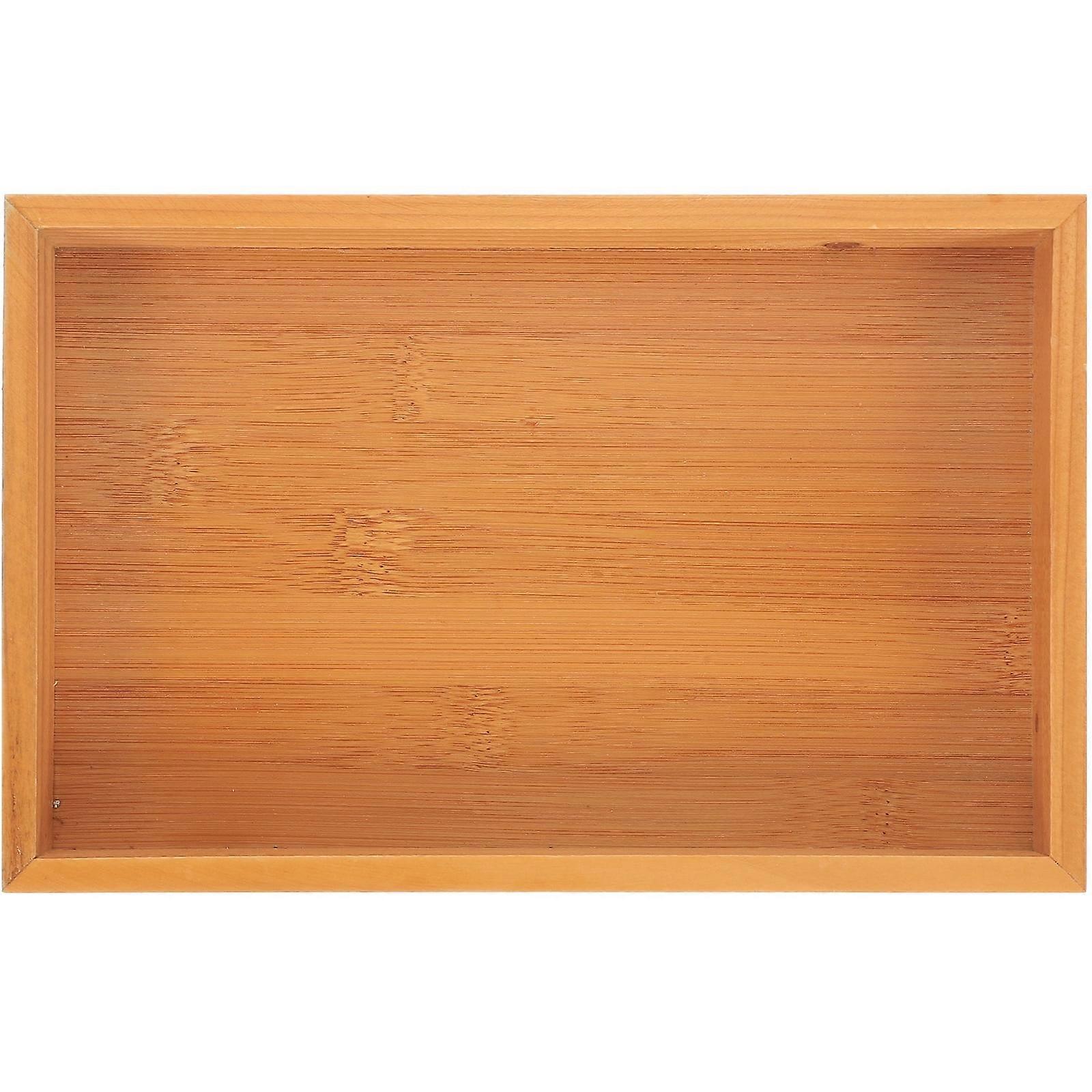 Rectangle Teaware Serving Plate Wooden Bread Dish Delicate Fruit Tray Dessert Holder