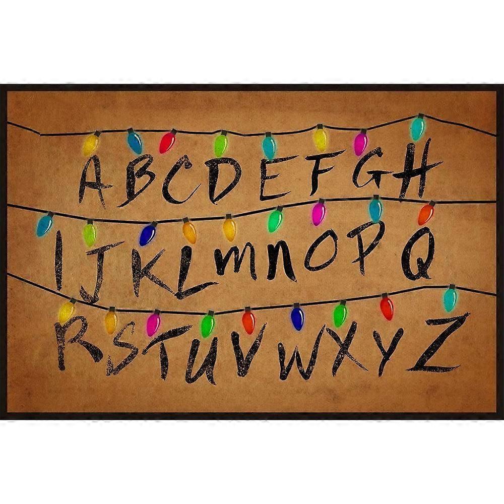 Stranger Theme Luminous Letter String Light Flannel Blankets In Various Sizes