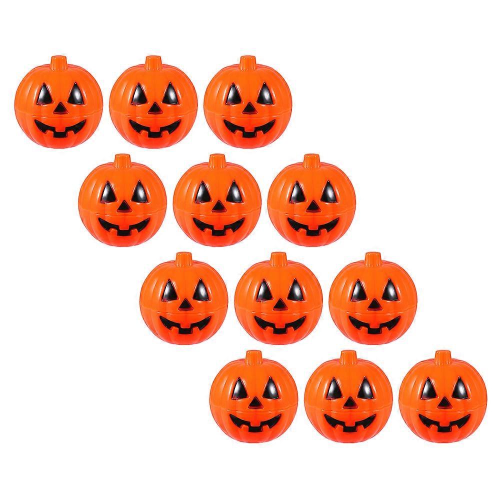 Mini Decor Jar Creative Pumpkin Candy Holder Workmanship For Children Halloween Party 12Pack