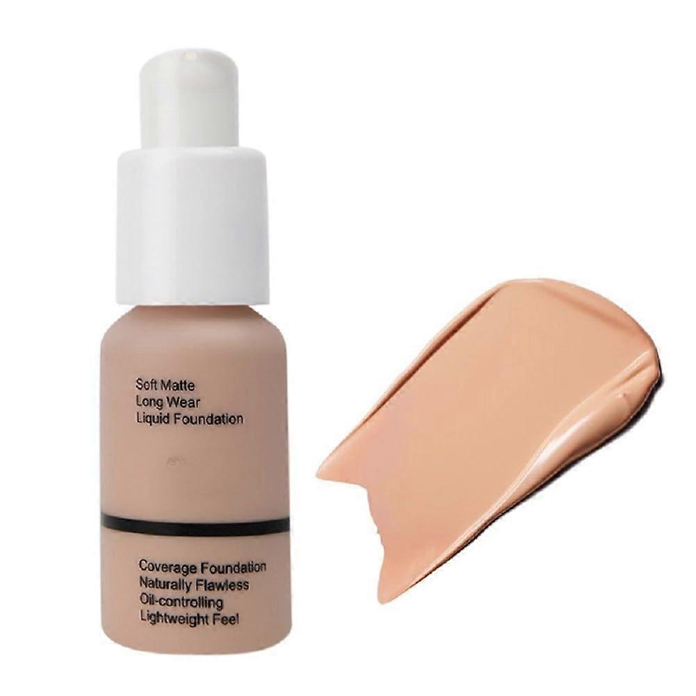 Liquid Foundation with Concealer Warm Peach, Full Coverage Brightening Moisturizing Oil Control