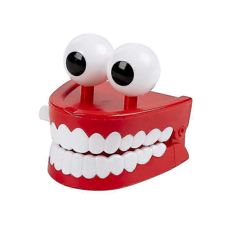 2025 Novelty Dentures Clockwork Fun Toy Teeth Clockwork Beating On The Chain Toys