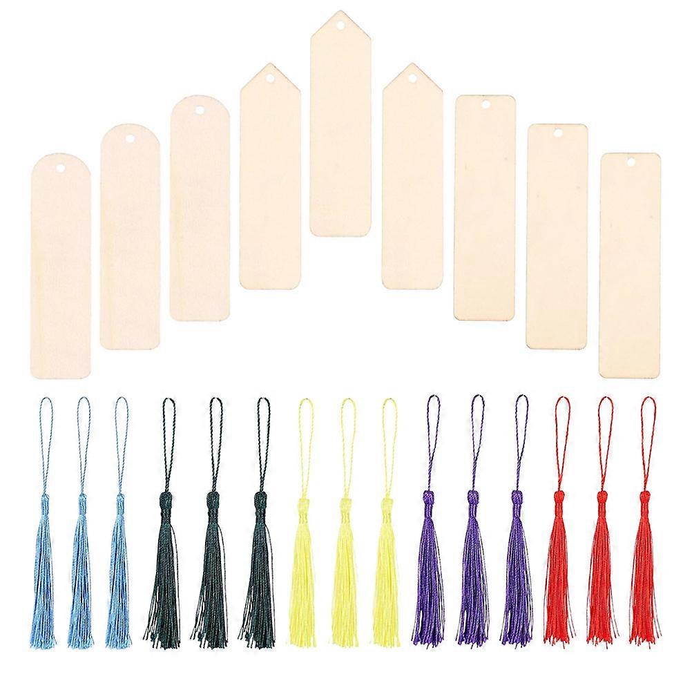 Wood Bookmark Blank for Reading Use 2Sets DIY Unfinished Craft Bookmarks