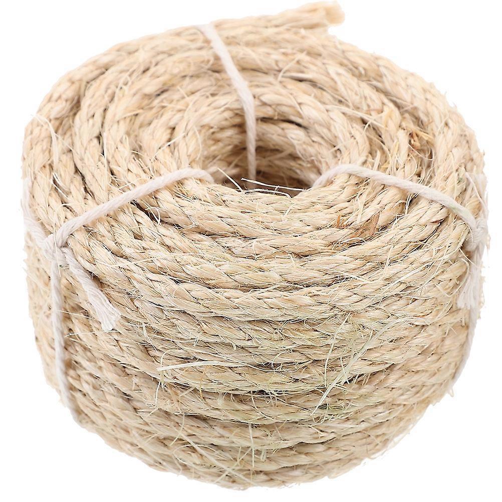 Durable Sisal Hemp Rope for Cat Scratching Post 1 Roll Beige Material