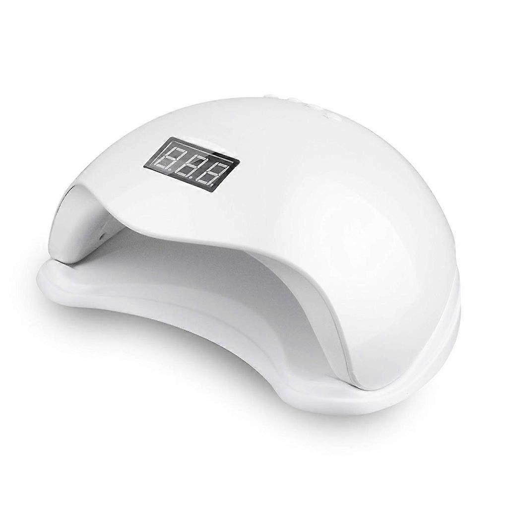 48W LED UV Nail Lamp with Timer, Fast Gel Curing, Dual Wavelength, Smart Sensor, White