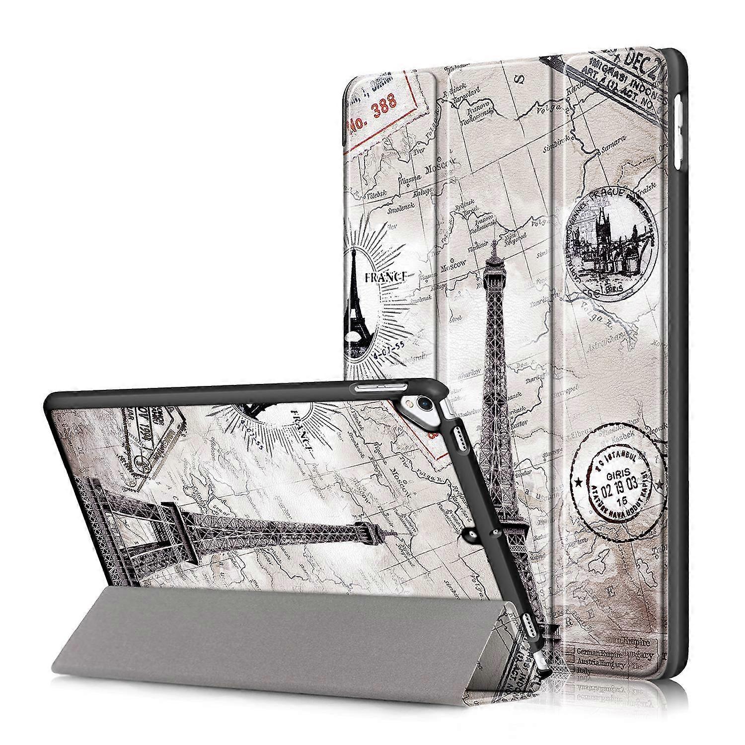 Pattern Printing PU Leather Smart Auto-Wake/Sleep Tri-fold Stand Tablet Shell for iPad 10.2 (2021)/(