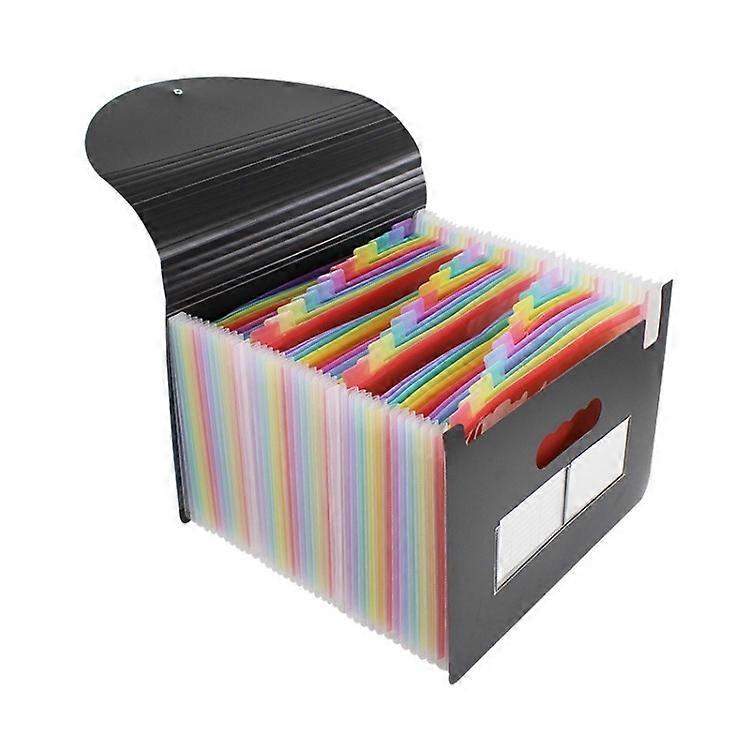 24 Pockets Expanding File Folder A4 Size Filing Box Document Organizer