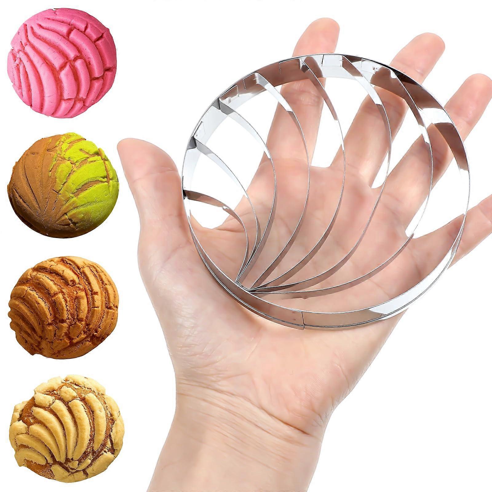 Stainless Steel Concha Cutter with Dual Pattern Design for Authentic Pan Dulce and Mexican Bread