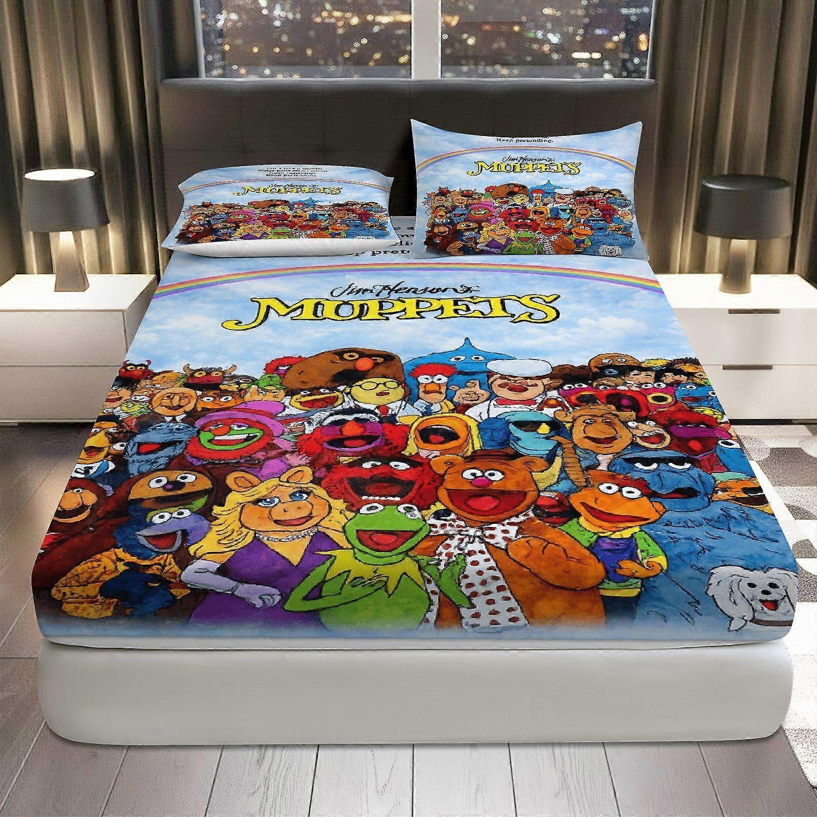 3pcs Colorful Fun Fitted Sheet Three Piece Set