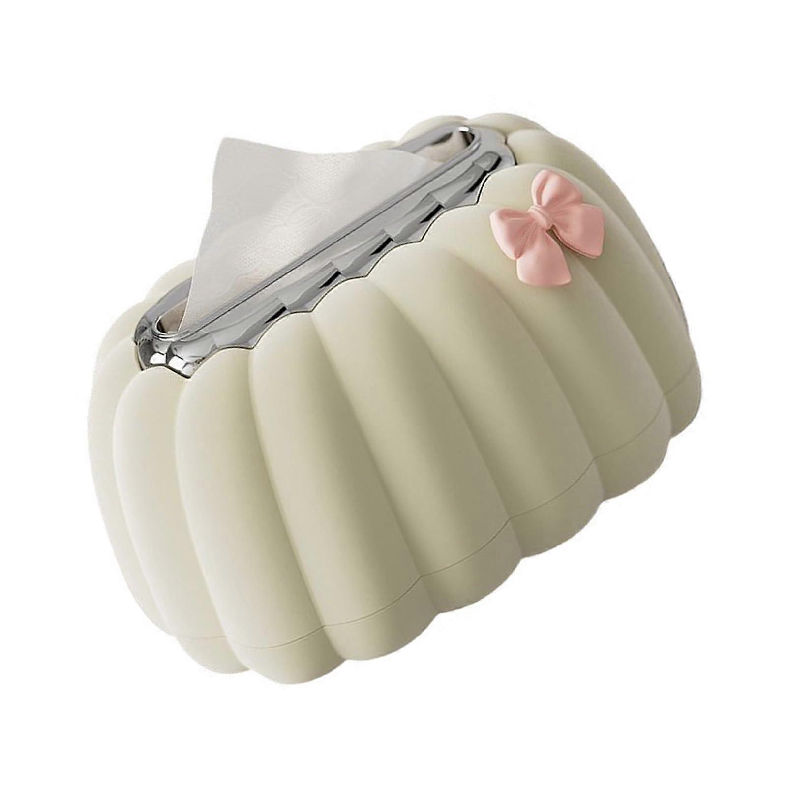 Pumpkin Tissue Box with Funny Pumpkin Theme, Easy Clean Decorative Holder for Dining Table or Office