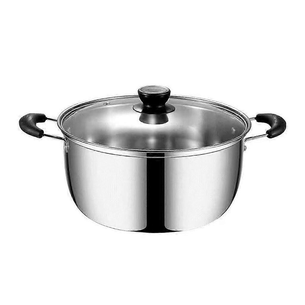 18cm Stainless Steel Soup Pot with Steamer, Induction Compatible, Explosion Proof Visual Lid