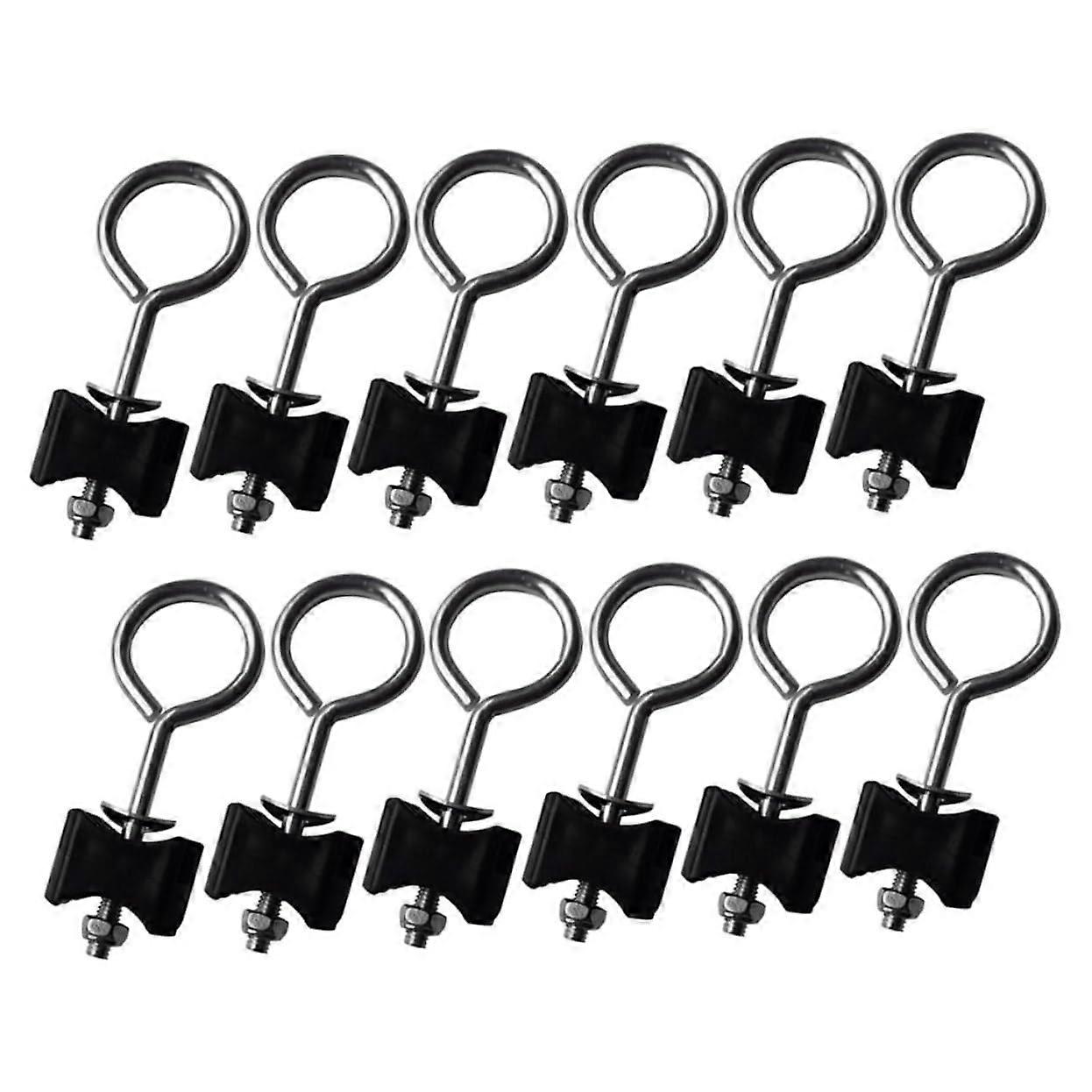 12 Sets Galvanized Steel Trampoline Replacement Screws for Frame and Net Pole Fixing