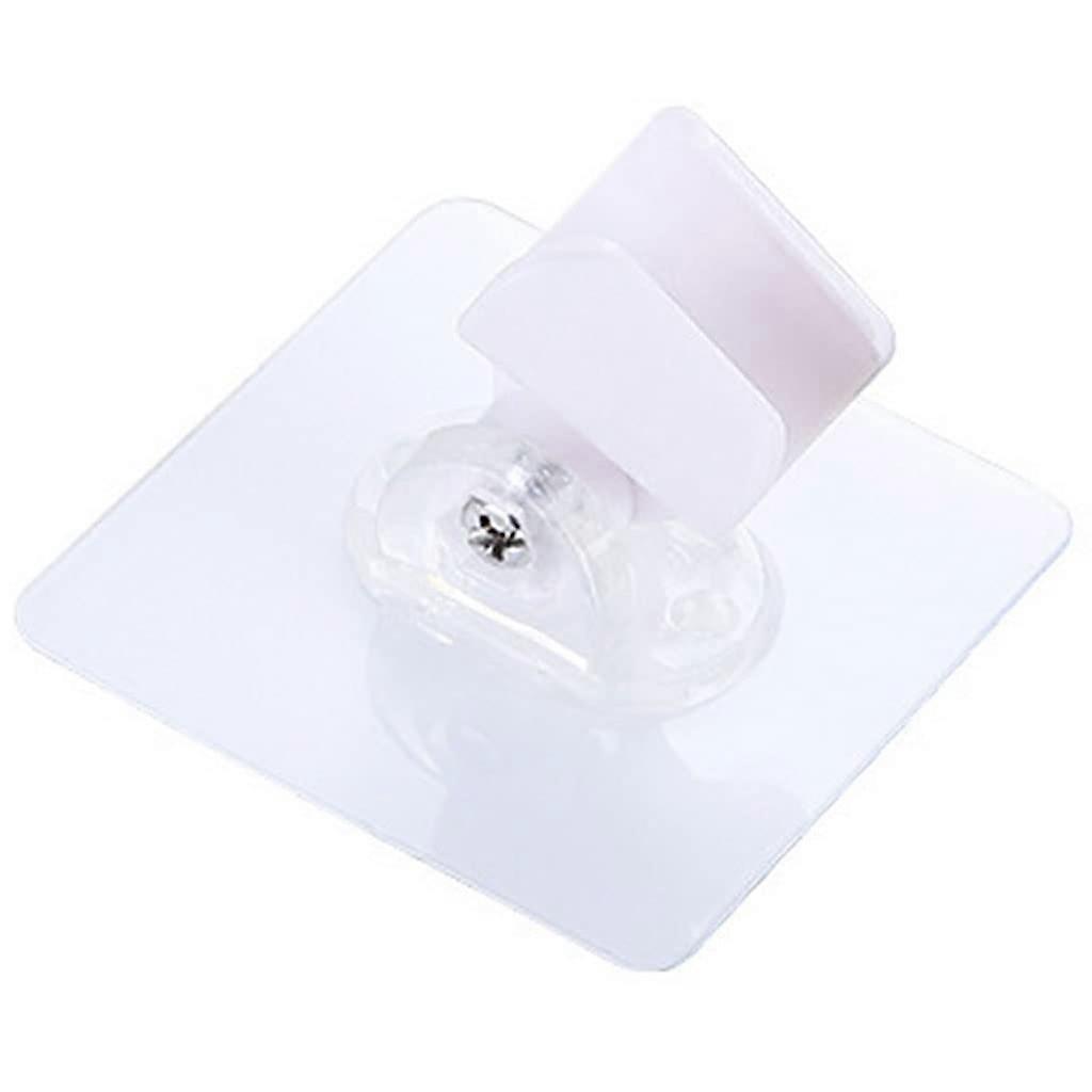 Adjustable Drill Shower Head Holder Chrome Wall Mounted Bracket with HeavyDuty Adhesive