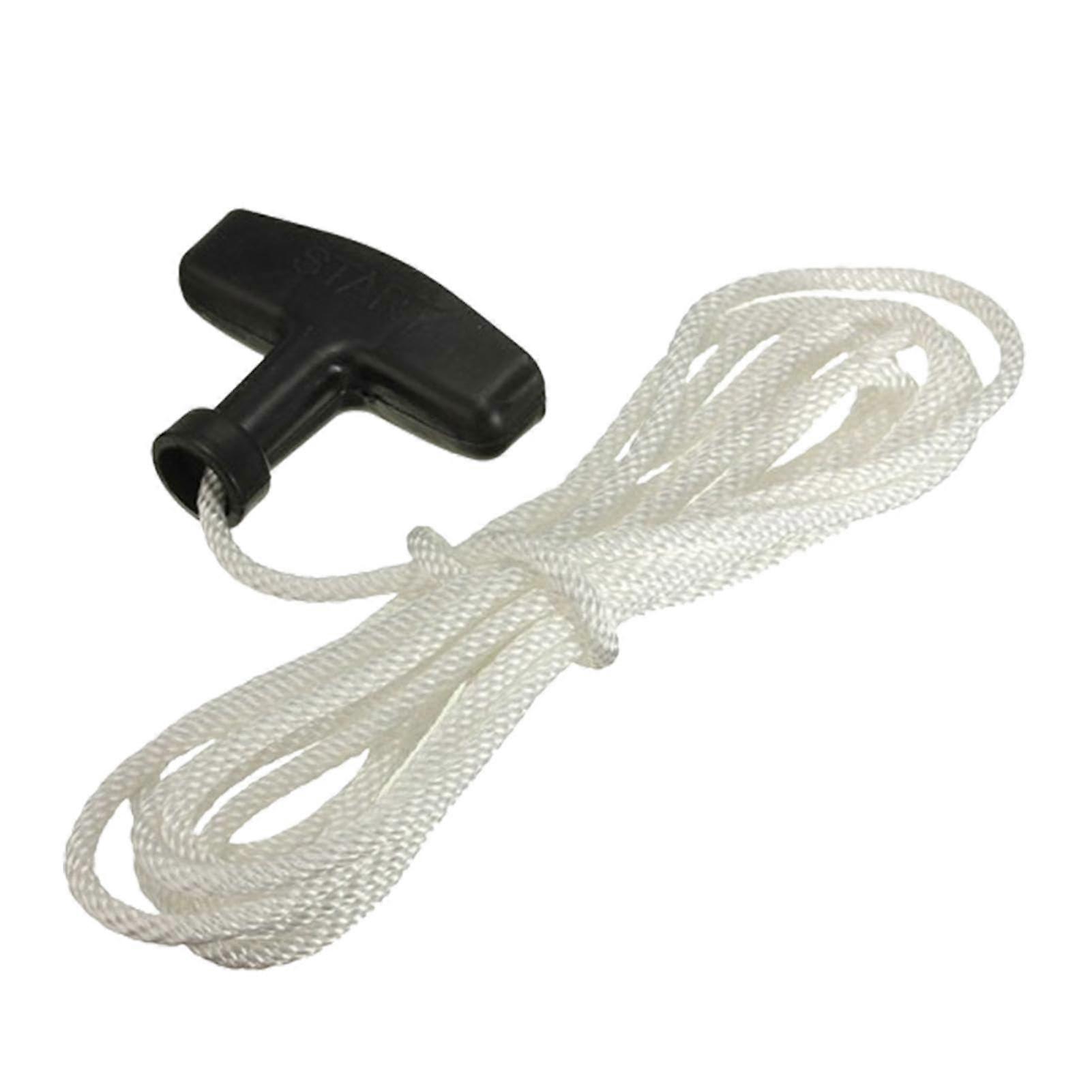 Universal Lawn Mower Pull Cord Replacement with Handle, 1.2m Durable Starter Rope 4mm