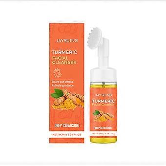 Kurkuma-Gesichtsreinigungsmousse, Tiefenreinigung der Poren, Erfrischende Feuchtigkeitspflege, Sanfte Hautpflege, 100 ml